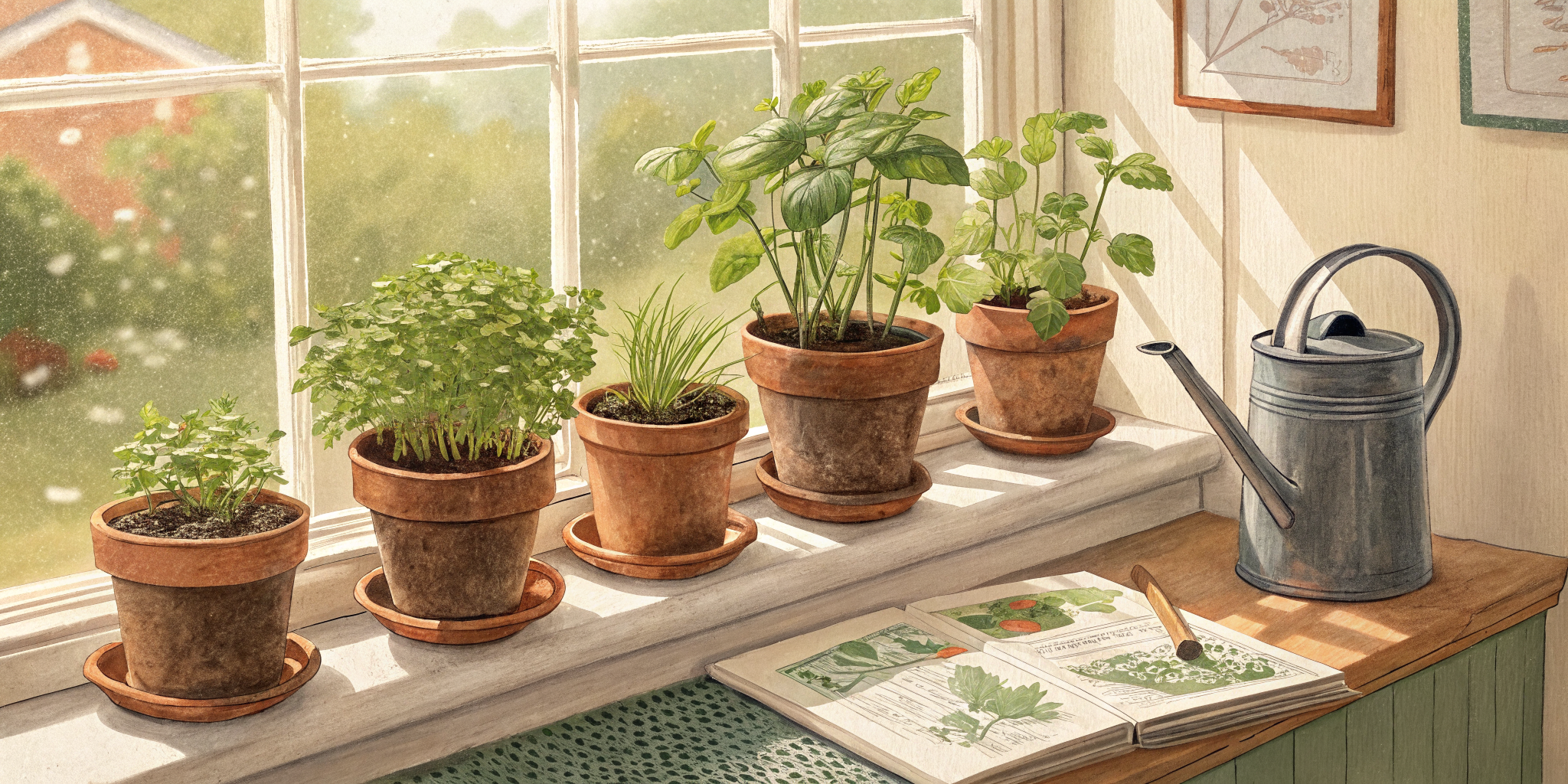 May flowers and herbs