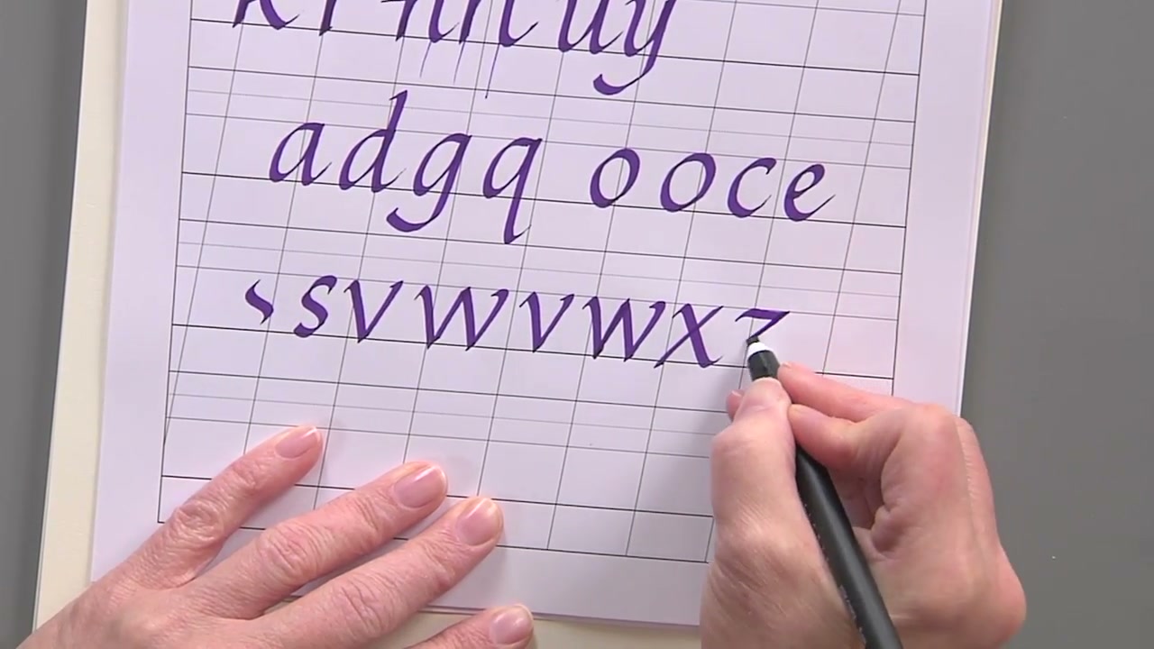 How to Write in Italic Calligraphy - Lowercase Alphabet