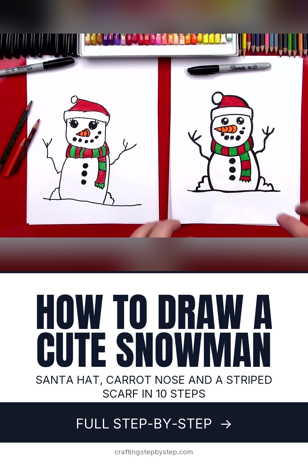 How to Draw a Snowman - Easy Step by Step for Kids