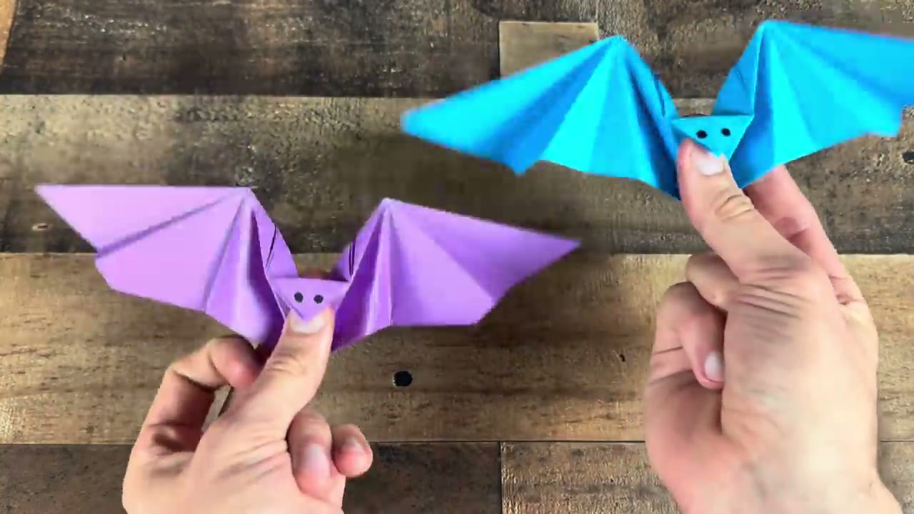 How to Make a Paper Bat (Easy Origami for Halloween)