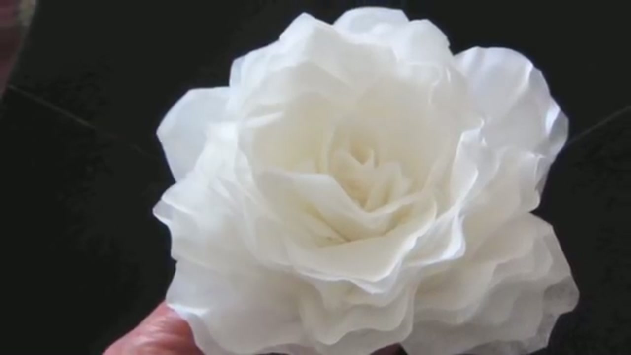 How to Make Coffee Filter Flowers (Elegant Rose Method)