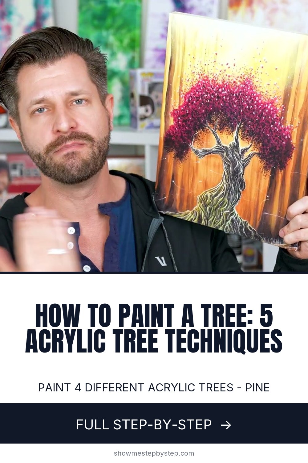 How to Paint a Tree: 4 Acrylic Techniques Step by Step