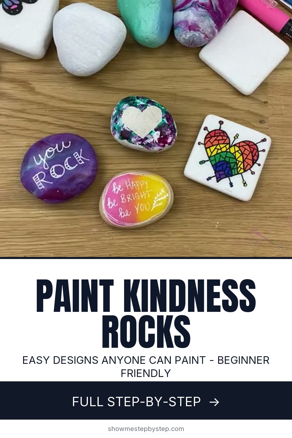 How to Paint Rocks: Beginner Rock Painting in 6 Steps