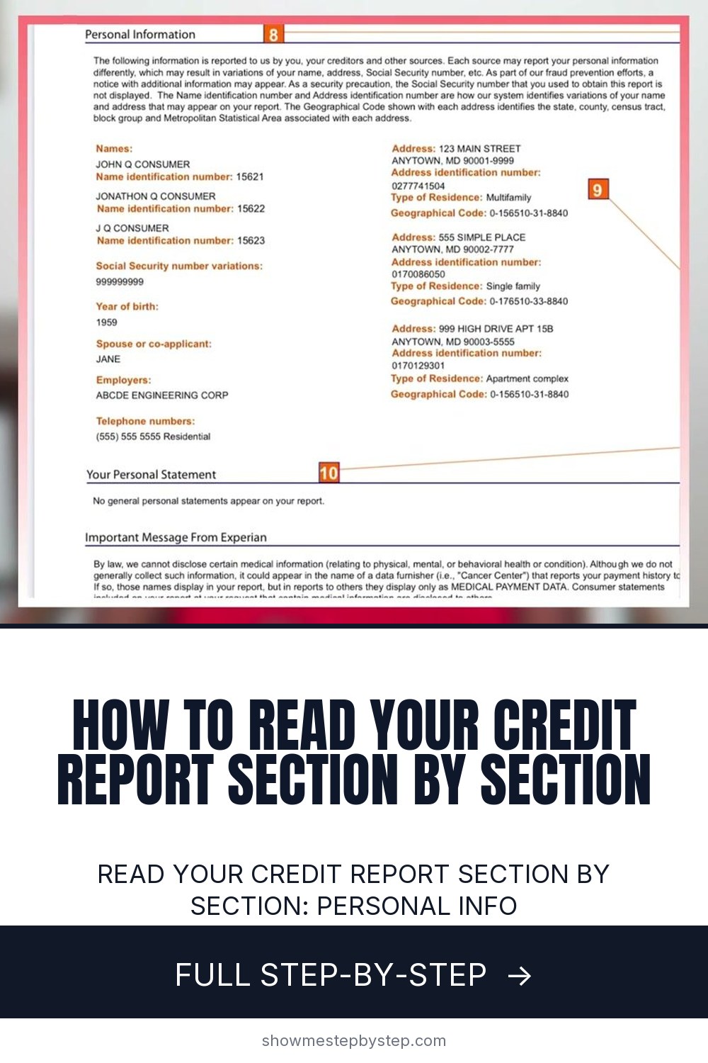 How to Read Your Credit Report - Section by Section Guide